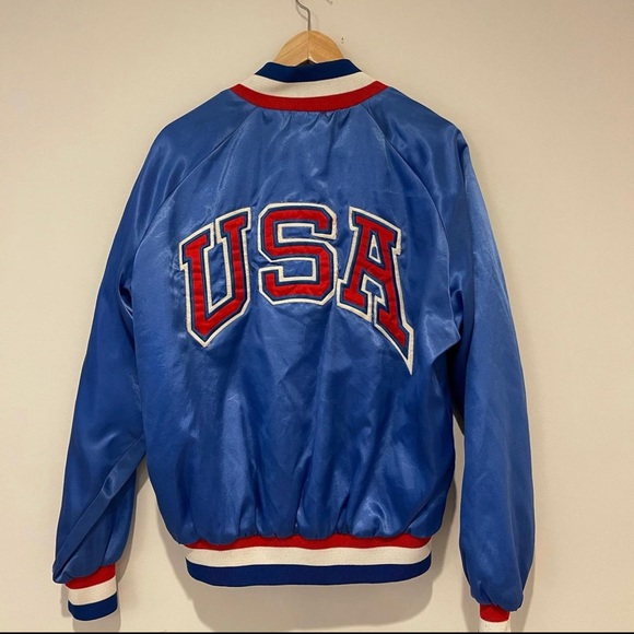 Vintage Royal Blue USA Bomber - Picture 2 of 2
